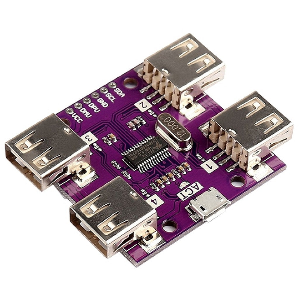 Módulo controlador de alta velocidad HUB USB 2.0 de 4 puertos - MonarcaTech