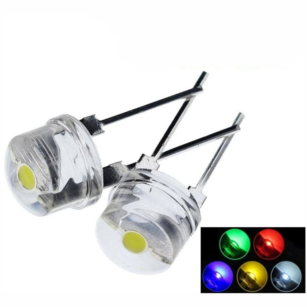 Diodo LED Strawhat 8mm x 10 Alto Brillo Colores - MonarcaTech