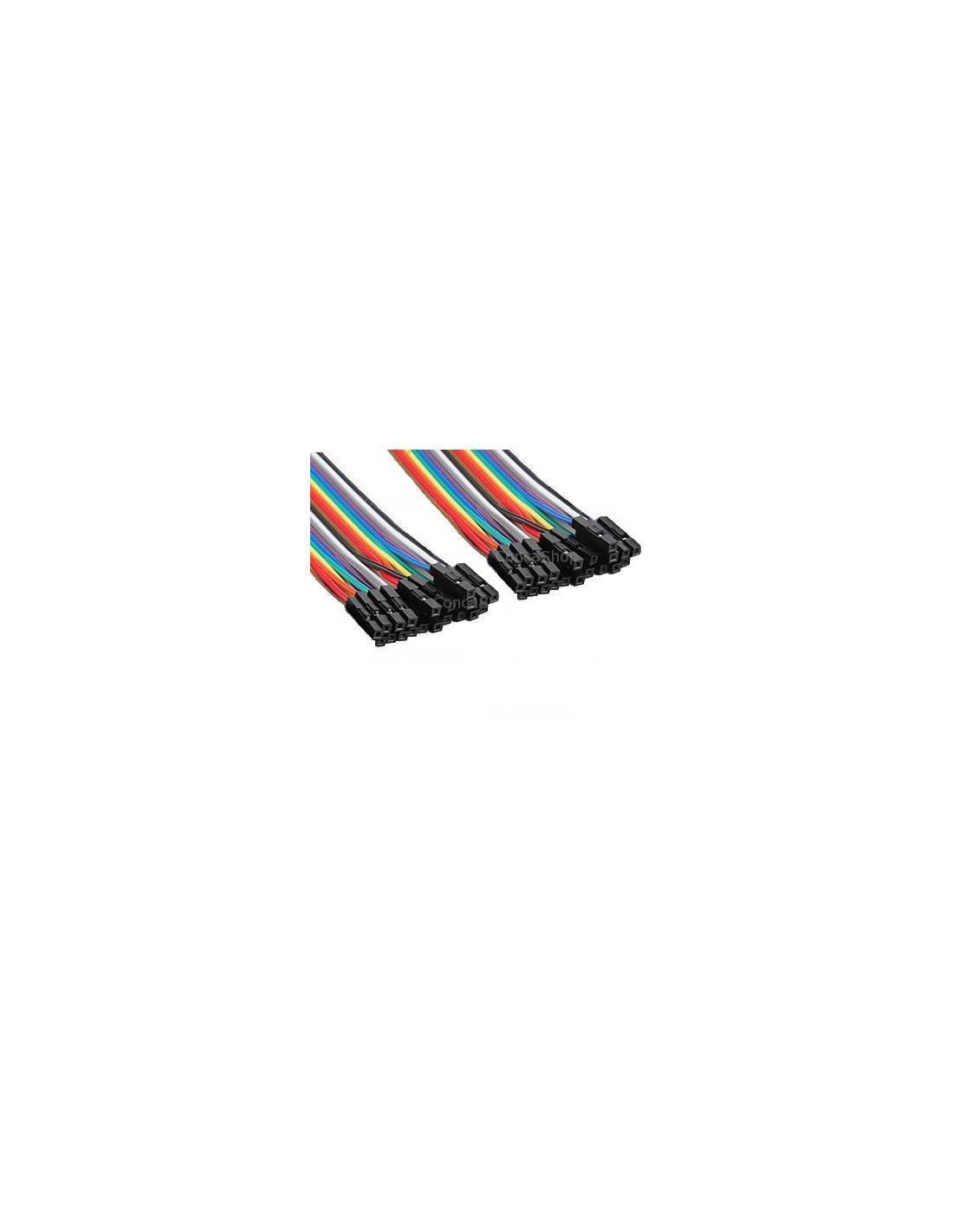 CABLE DUPONT 40 CABLES HEMBRA-HEMBRA 20cm 2.54mm Protoboard