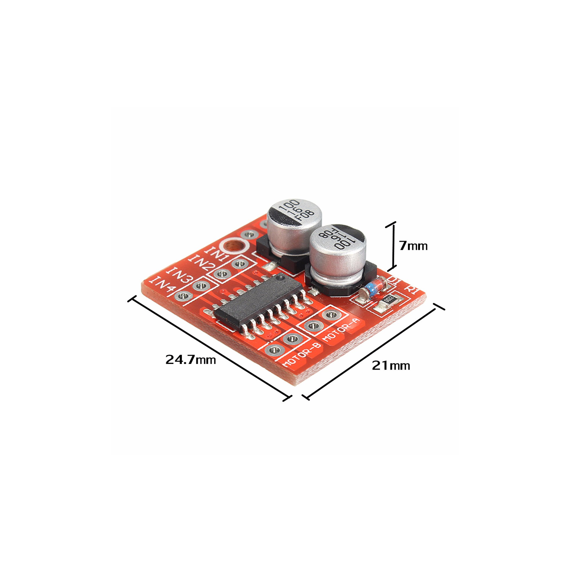 Controlador Dual L298N Mini para motores – TC1508A Puente H - MonarcaTech