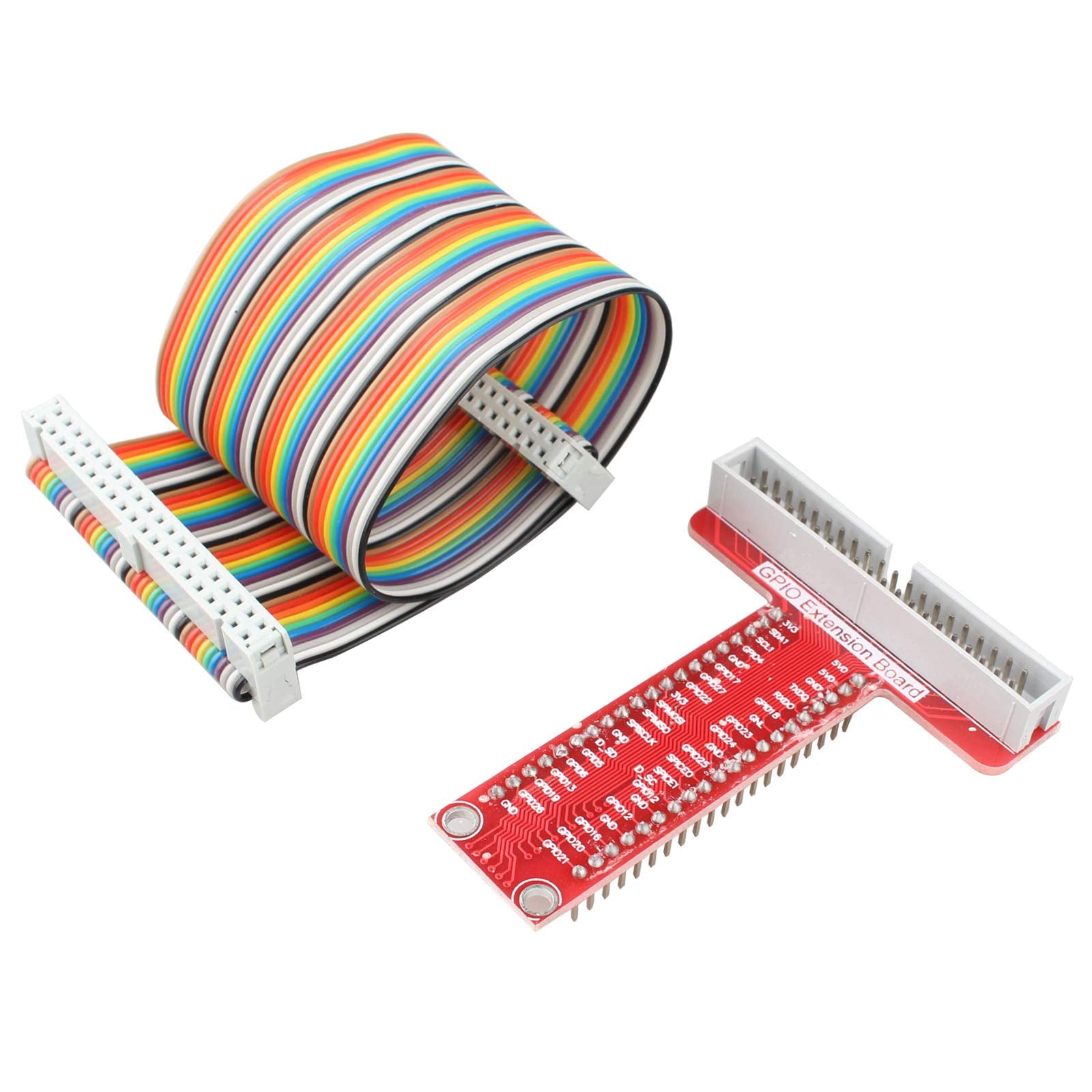 Adaptador GPIO para Raspberry Pi y Cable plano 40 pines - MonarcaTech