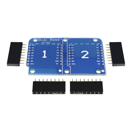 Placa de blindaje de base doble para wemos D1 mini nodemcu esp8266 - MonarcaTech