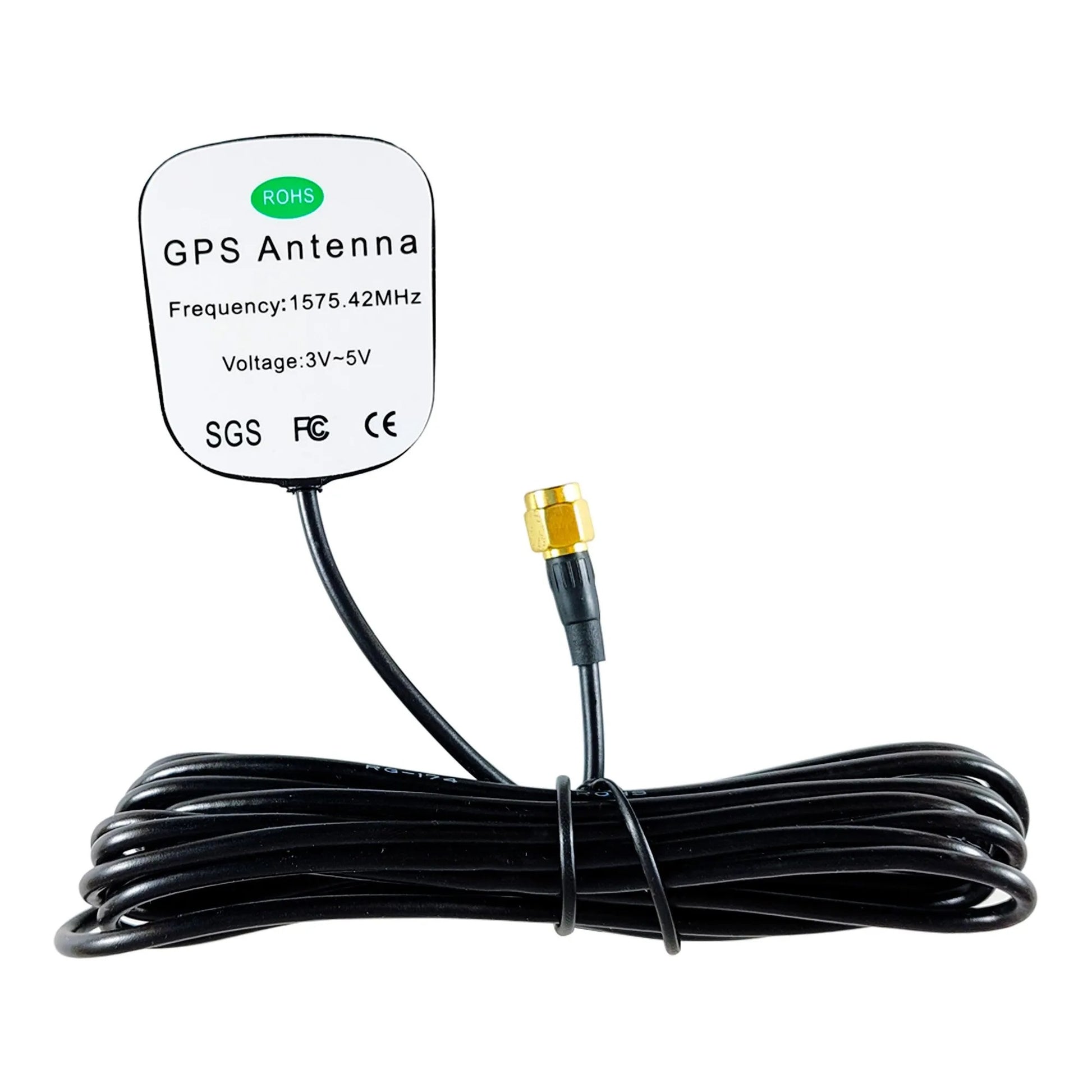 Antena GPS Con Base Magnética Conector SMA Macho - MonarcaTech