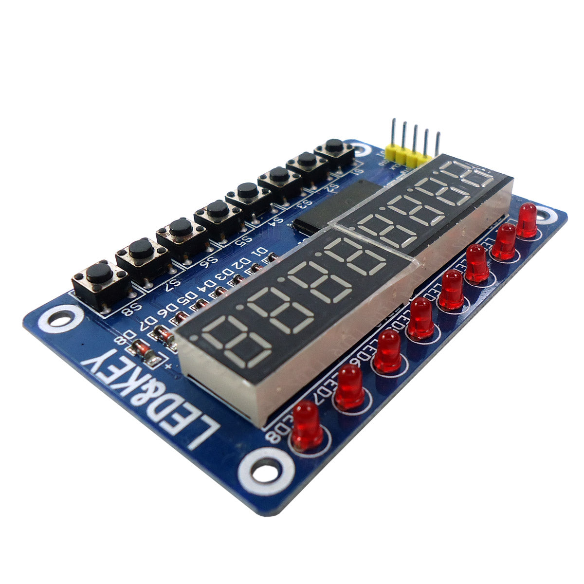 Display 7 segmentos, 8 dígitos TM1638 - MonarcaTech