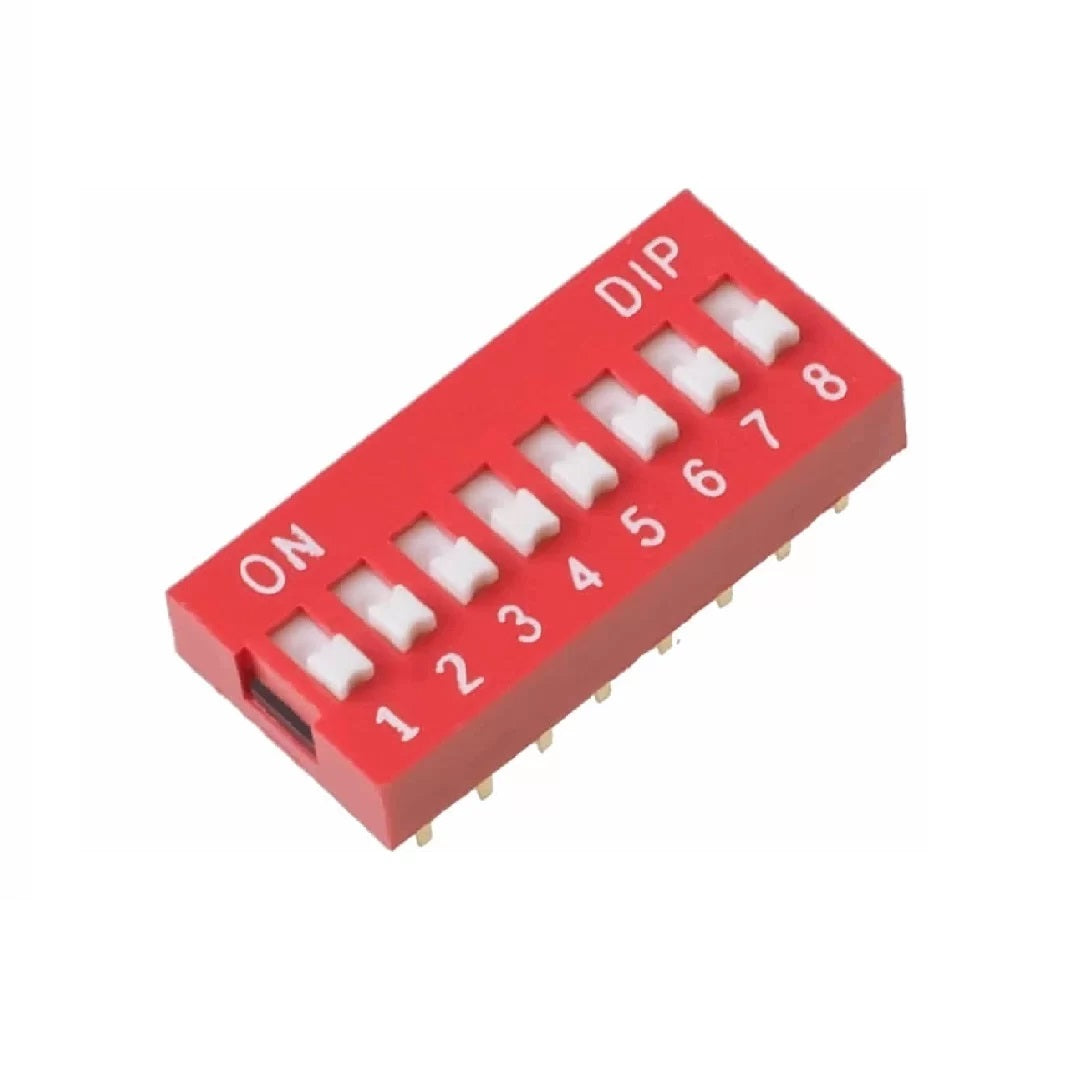 Interruptor DIP switch 8 canal ON/OFF - MonarcaTech