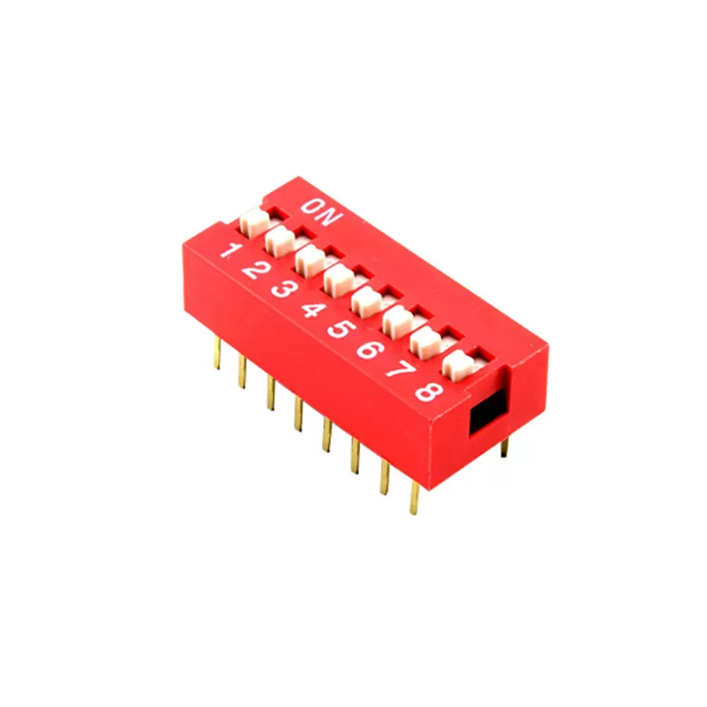 Interruptor DIP switch 8 canal ON/OFF - MonarcaTech