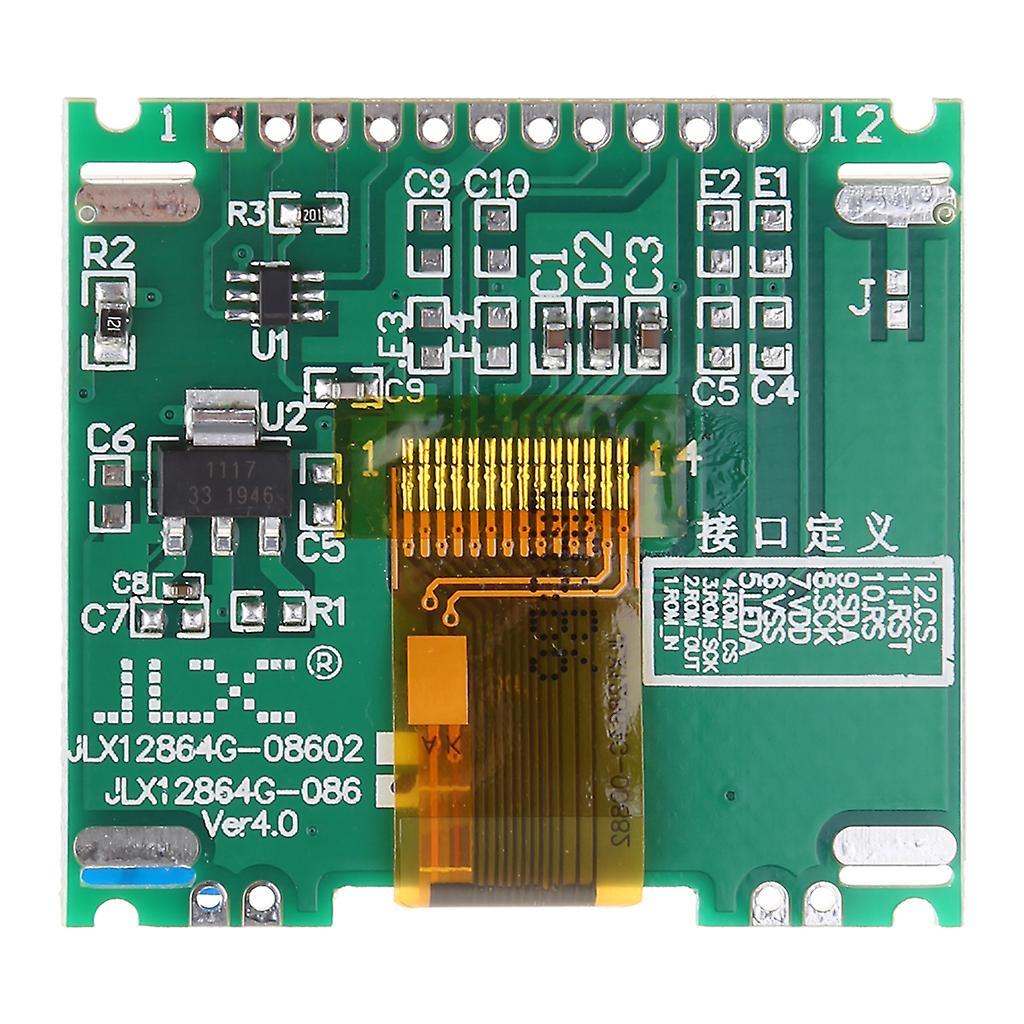 Pantalla módulo LCD gráfico de matriz SPI serie 128X64 - MonarcaTech