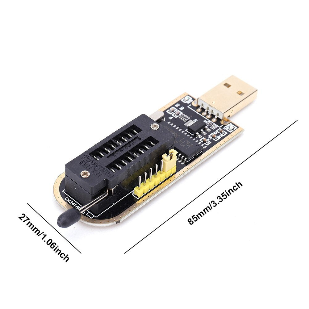 Programador CH341A USB EEPROM Flash BIOS series 24 y 25 - MonarcaTech