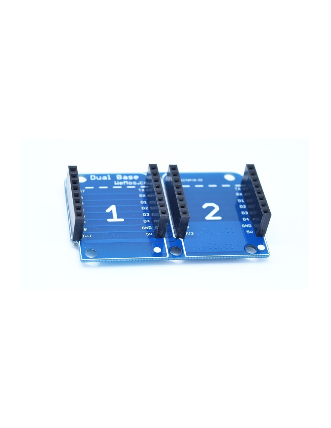 Placa de blindaje de base doble para wemos D1 mini nodemcu esp8266 - MonarcaTech