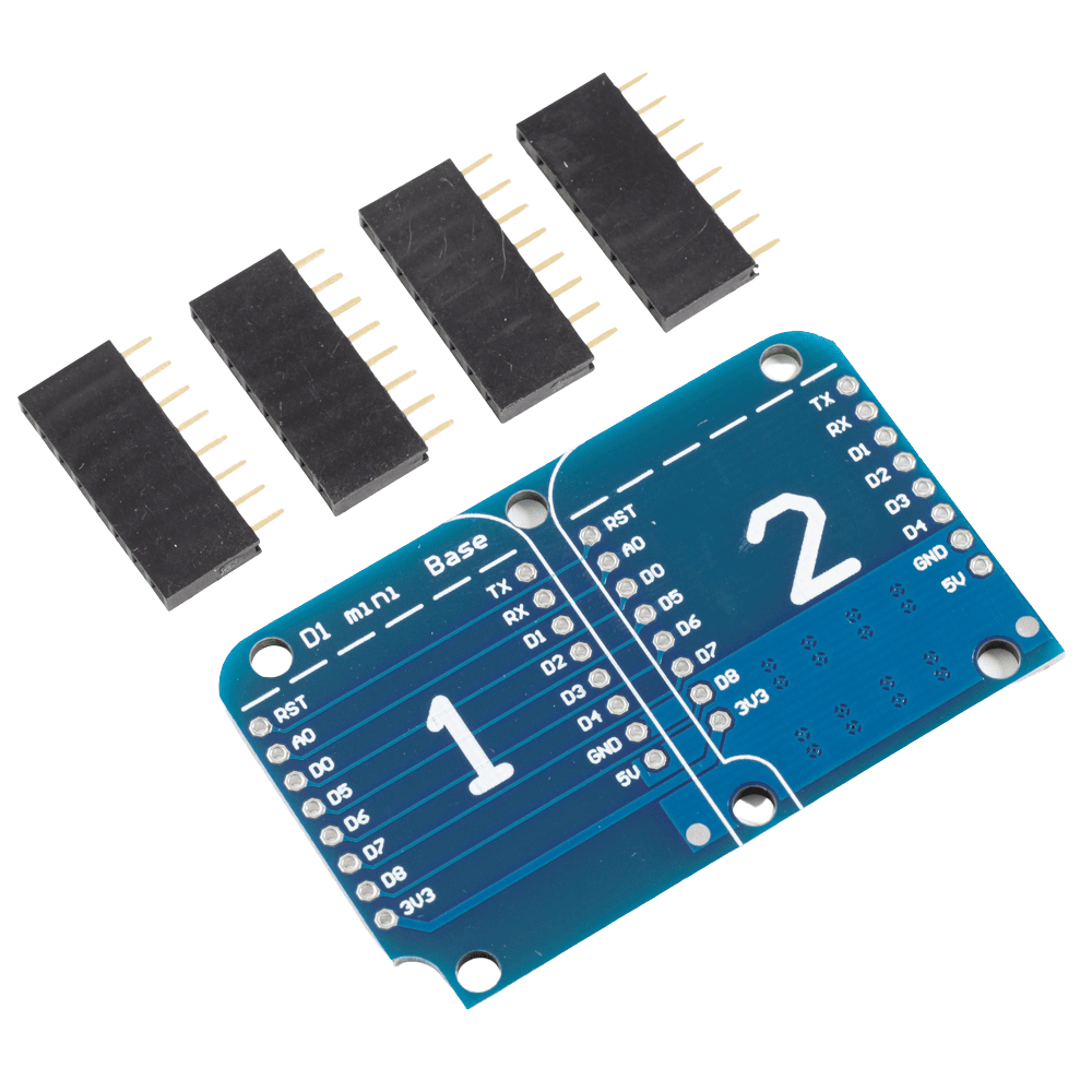 Placa de blindaje de base doble para wemos D1 mini nodemcu esp8266 - MonarcaTech