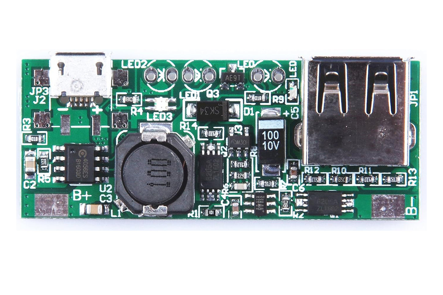 Módulo de refuerzo de batería de litio de 3,7 V, salida DIY de 5V 1A - MonarcaTech