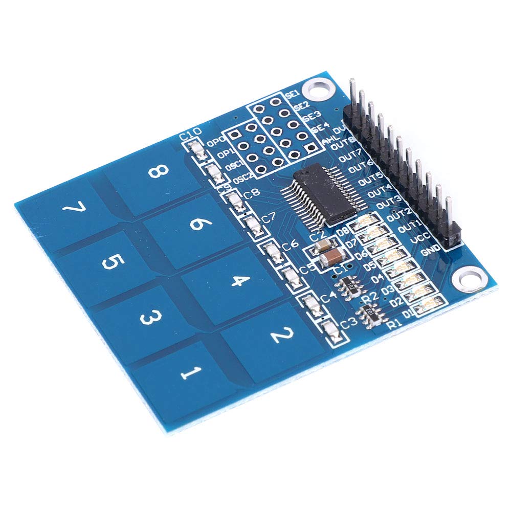 Modulo TTP226 Sensor Tactil Capacitivo 8 Canales - MonarcaTech