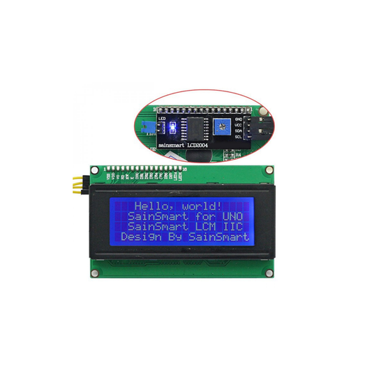 Display Lcd 2004 Backlight Azul 20×4 + Serie I2c Arduino - MonarcaTech