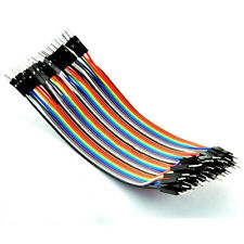 CABLE DUPONT 40 CABLES MACHO-MACHO 20cm 2.54mm Protoboard