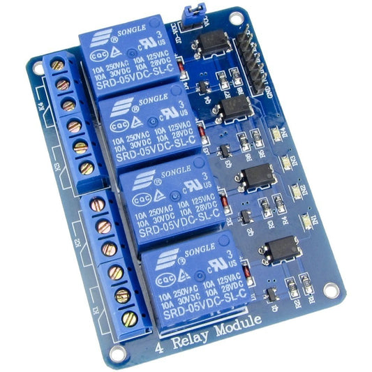 Modulo Rele 4 Canales 5v 10a para Arduino - MonarcaTech