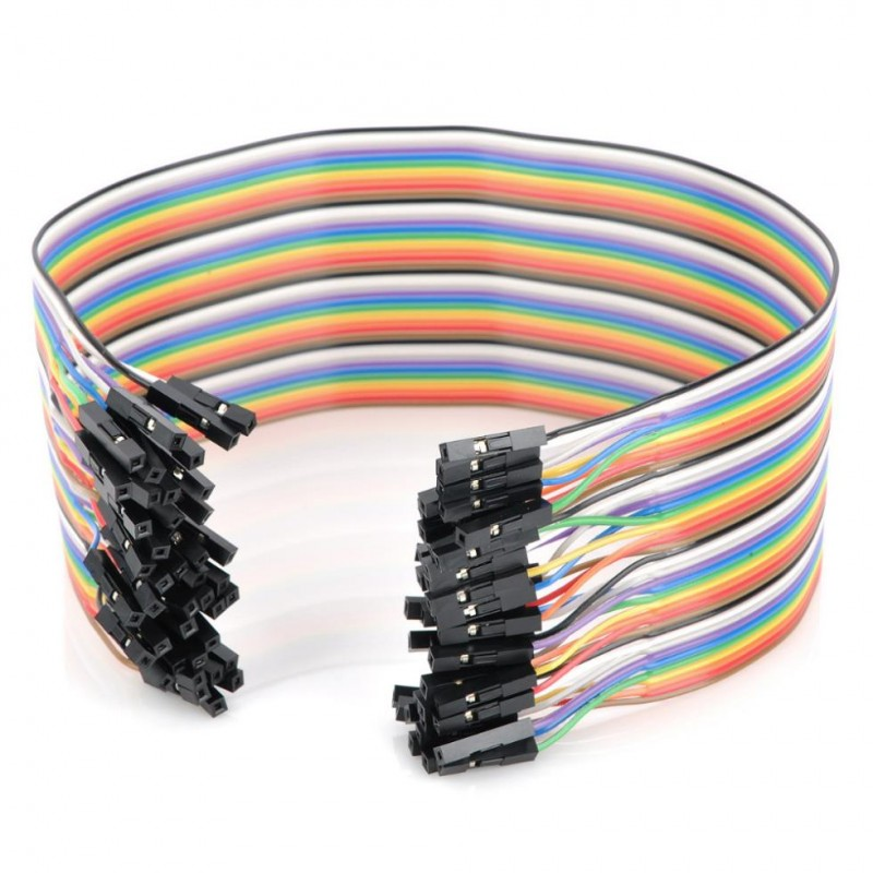 CABLE DUPONT 40 CABLES HEMBRA-HEMBRA 20cm 2.54mm Protoboard