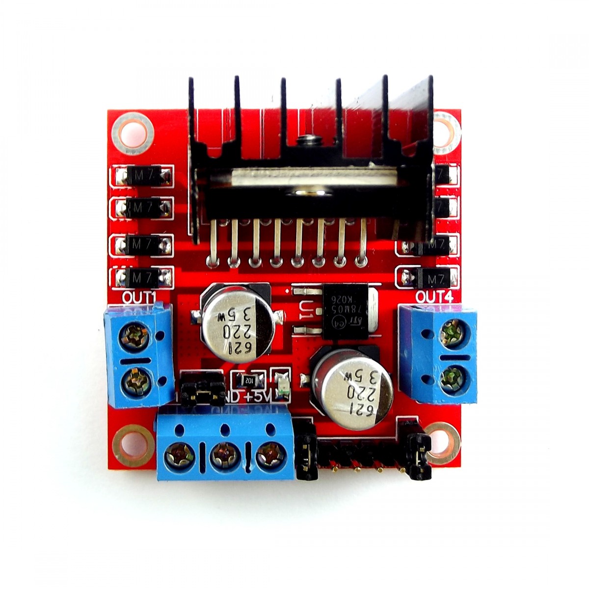 Doble H-Bridge DC Motor Controller Board Module L298N | compatible con Arduino - MonarcaTech