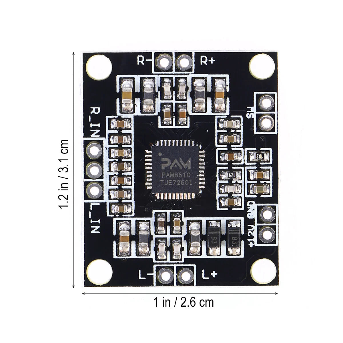 Amplificador de audio estéreo PAM8610, 2x10W - MonarcaTech