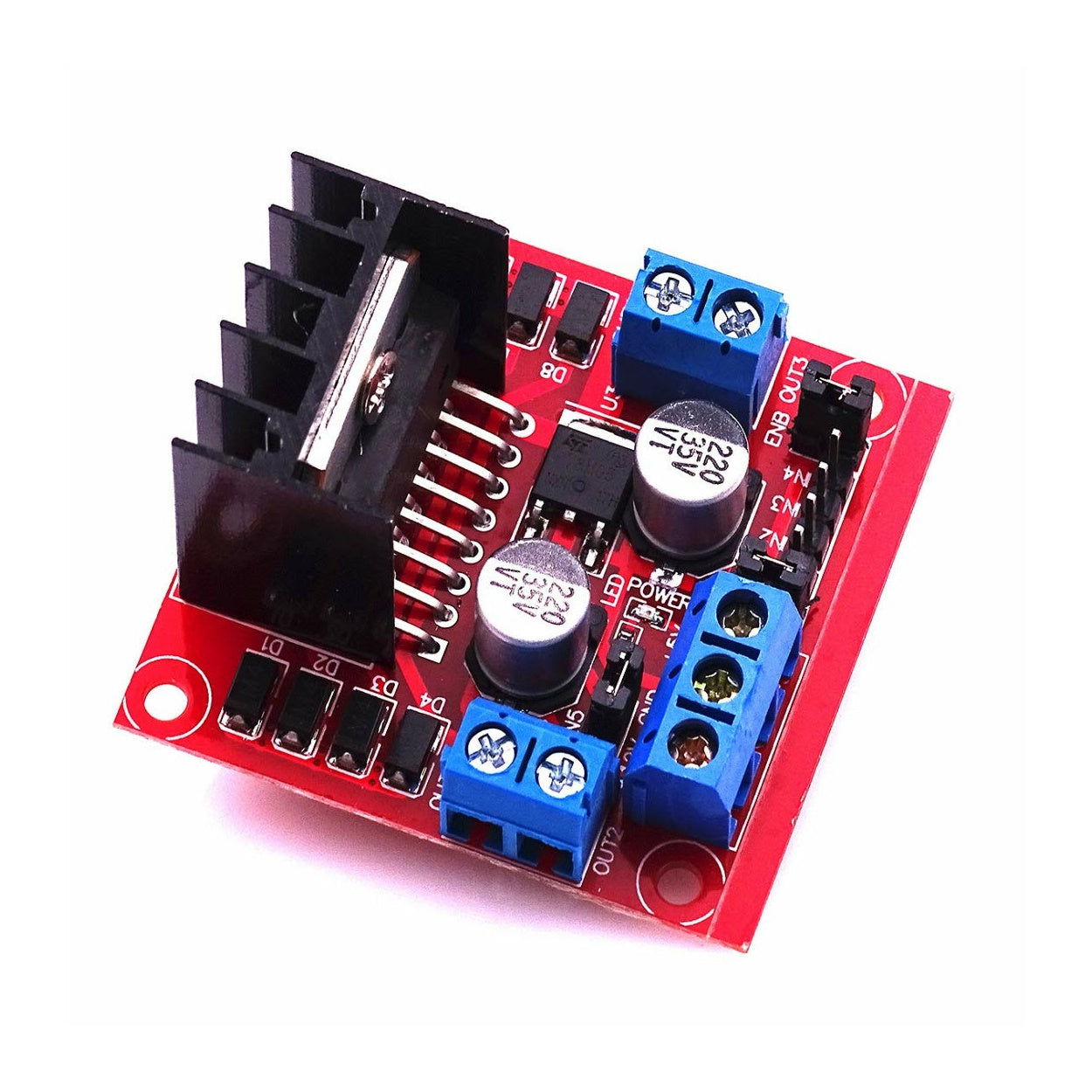 Doble H-Bridge DC Motor Controller Board Module L298N | compatible con Arduino - MonarcaTech