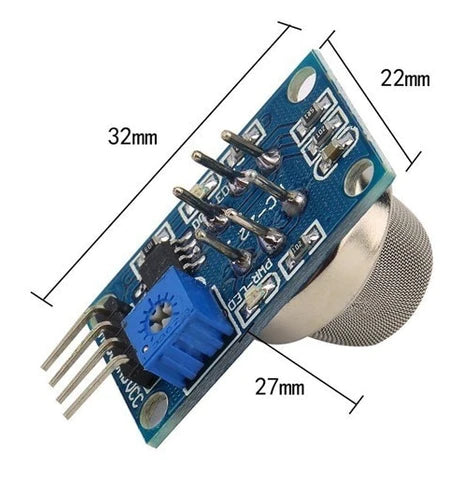 MQ-2 sensor de gas sensor de humo módulo de calidad del aire - MonarcaTech