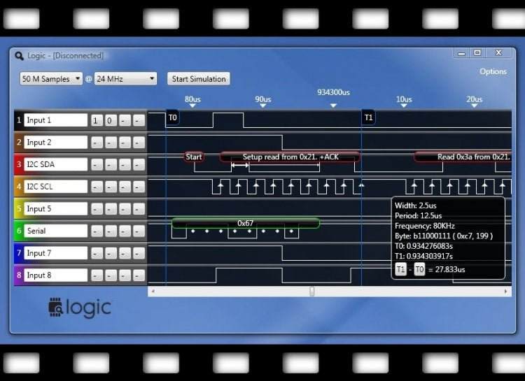 Logic Analyzer Analizador Logico 8 Canales, 24MHz con Cable USB Compatible con Arduino - MonarcaTech